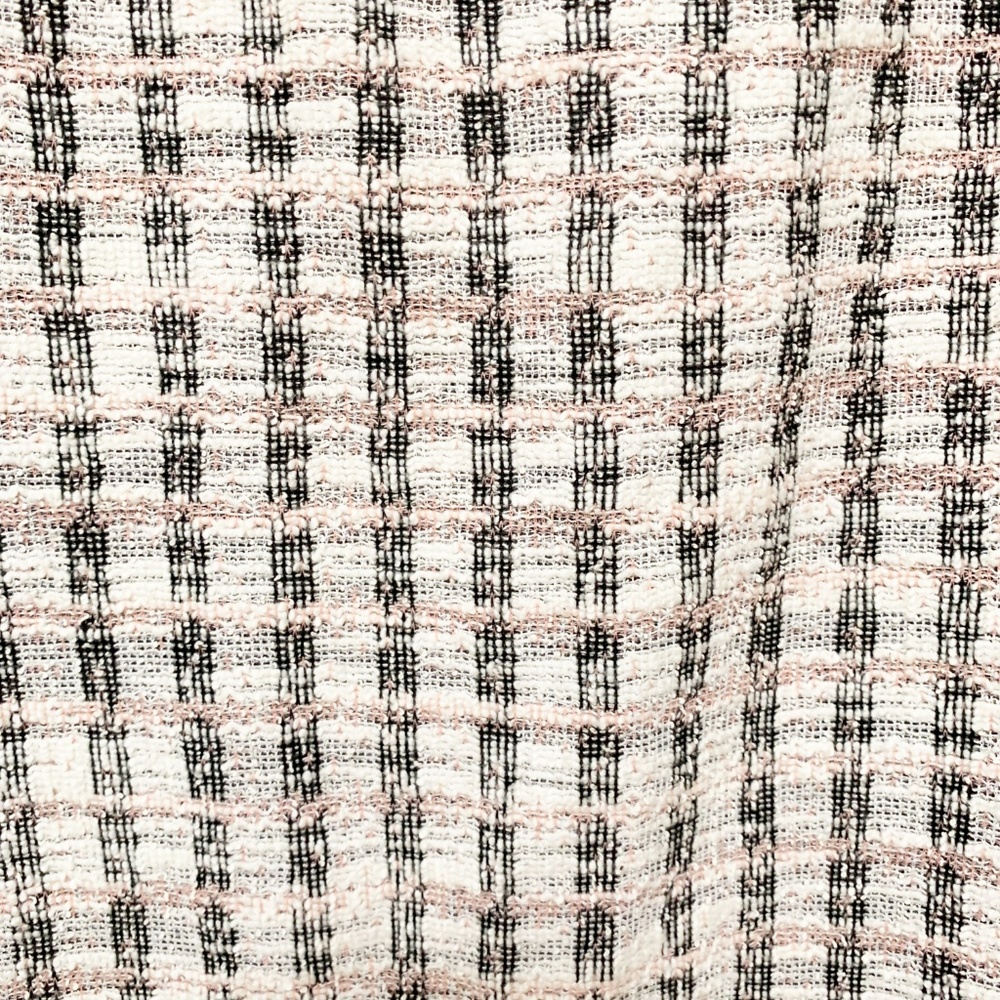 Max Studio | Cream & Pink Tweed Top S - Picture 5 of 6